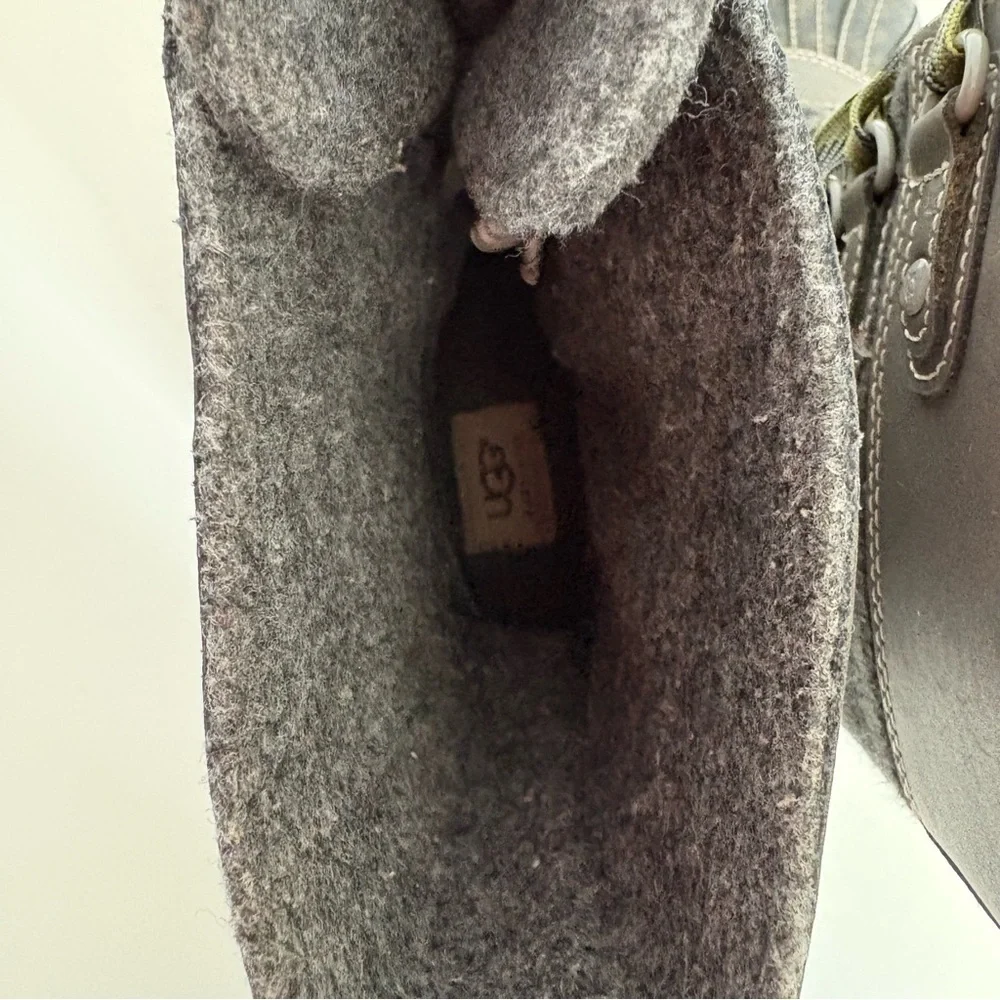 UGG Baroness Duck Boots Women’s 6 Waterproof Tall Snow Boots in Charcoal Gray